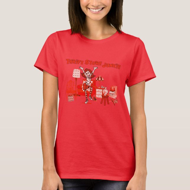 Thrift Store Junkie Tee Shirt (Framsida)