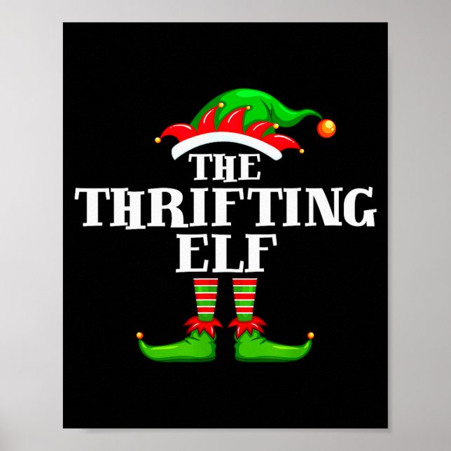 Thrifting Elf Matching Family Group Christmas Part Poster (Framsidan)