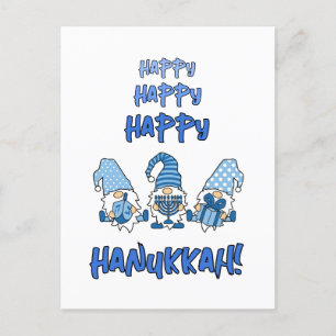 Thrifty Personlig Lycklig Hanukkah Helgdag Gnome Helg Vykort
