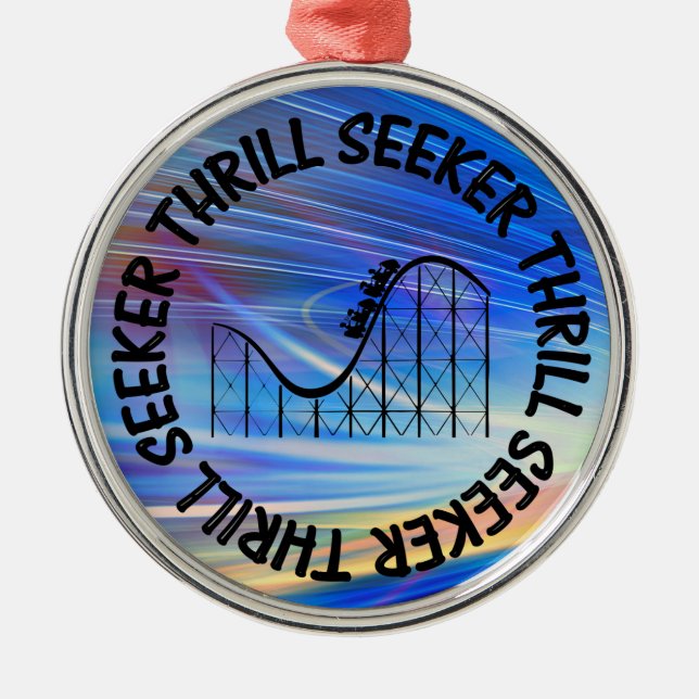 THRILL SEEKER ROLLER UNDERLÄGG JULGRANSPRYDNAD METALL (Framsidan)