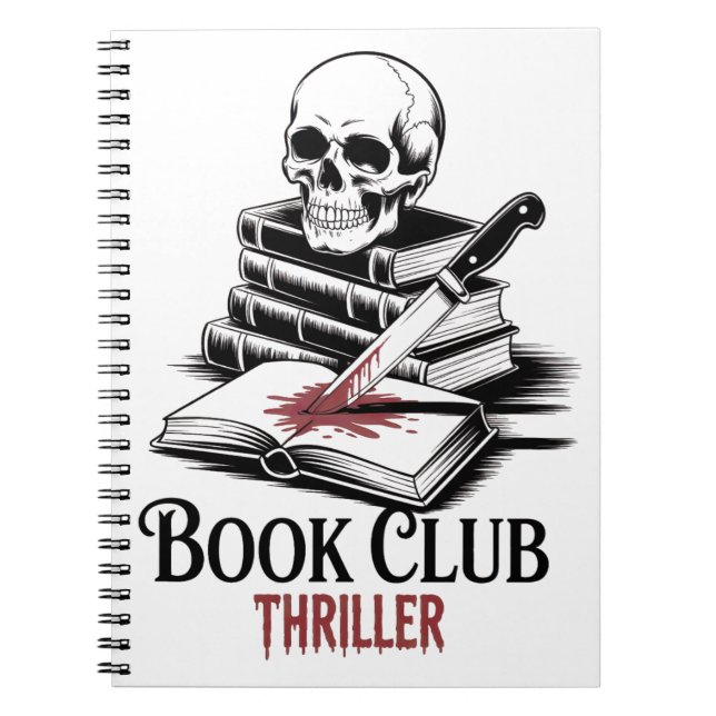 Thriller för bokklubben anteckningsbok (Framsidan)