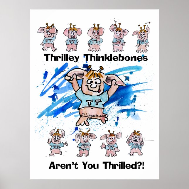 Thrilley Thinklebone Poster Skriv ut (Framsidan)