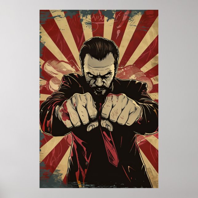 Thrilling Action Suspense Movie Marknadsföring Pos Poster (Framsidan)