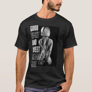 Thrilling Blond Sexy Girl på Nightwear Manar Pajam T Shirt