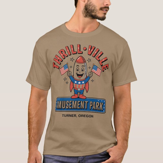 Thrillville USA Turner, Oregon Retro 1980-talet T Shirt (Framsida)