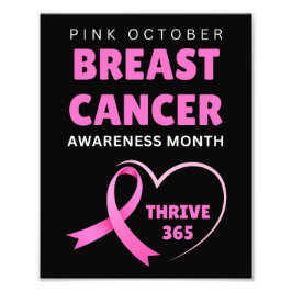 Thrive 365 Breast Cancer Awareness Month Fototryck