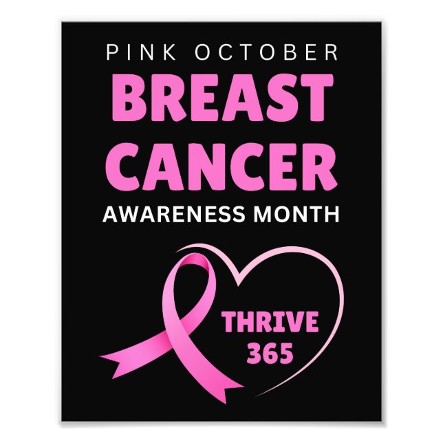 Thrive 365 Breast Cancer Awareness Month Fototryck (Framsidan)
