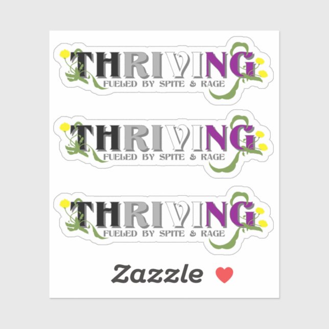 Thriving Ace-Pride Klistermärken (Ark)