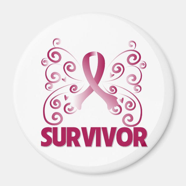 Throat Cancer Survivor Butterfly Magnet (Framsidan)