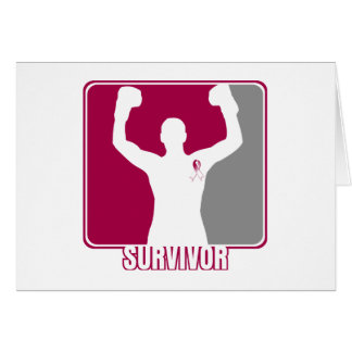 Throat Cancer Winning Survivor Hälsningskort