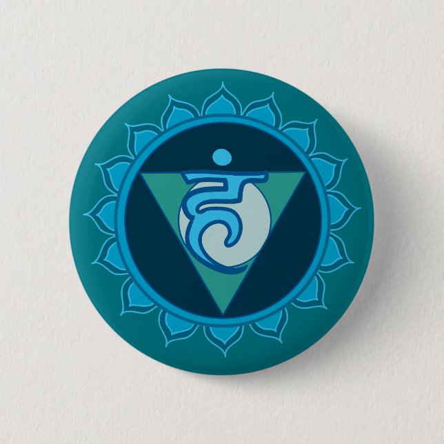 Throat Chakra Badge Knapp (Framsida)