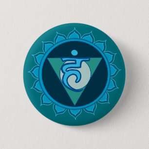 Throat Chakra Badge Knapp