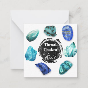 *~* Throat Chakra Elixir AP64 Stones Anteckningskort