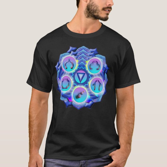 Throat Chakra Mandala T Shirt (Framsida)