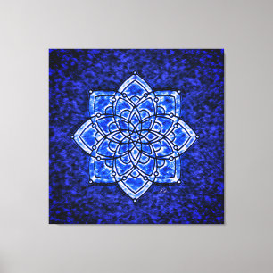 Throat Chakra Vibrationell läkningsbehandling Canvastryck