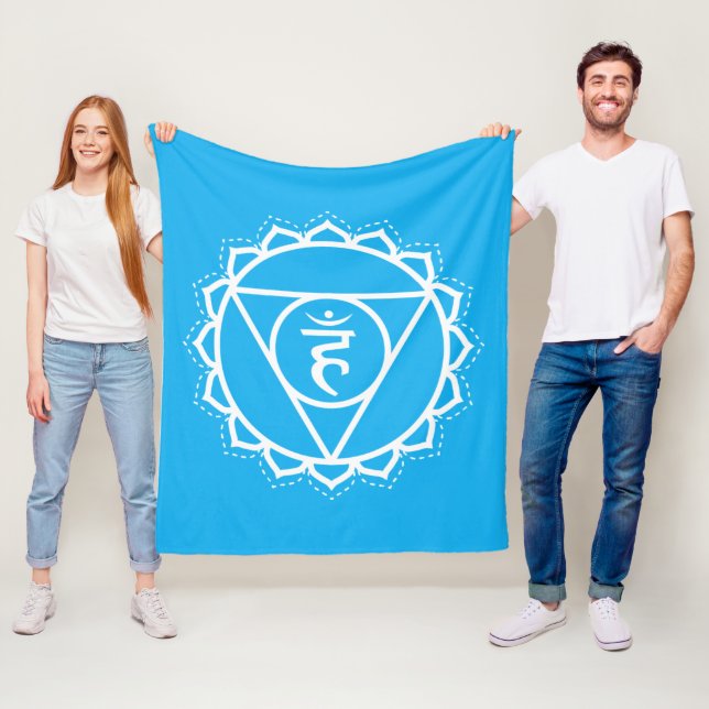Throat Chakra | Vishuddha | Blue Meditation Fleecefilt (På plats)