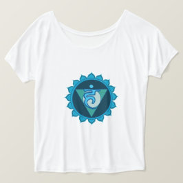 Throat Chakra Visuddha Blue Women's T-Shirt, White T-shirt