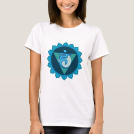 Throat Chakra Visuddha Blue Women's T-Shirt, White T-shirt