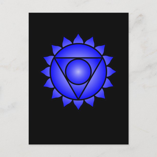 Throat Chakra Vykort (Framsida)