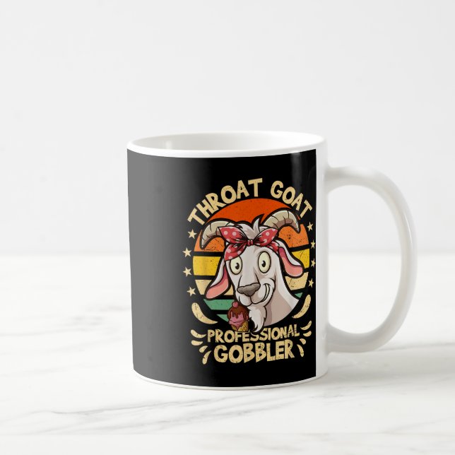 Throat Goat Retro Inappropriate Adult Humor Funny  Kaffemugg (Höger)