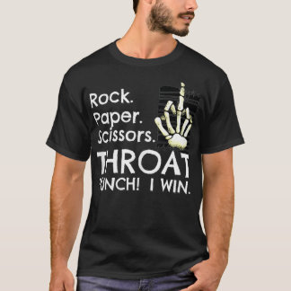Throat Slår Sten Pappra saxar Inspired Roshambo T Shirt