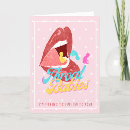 Throat Spädbarn, försöker med GE till dig Helgkort