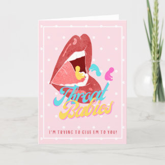 Throat Spädbarn, försöker med GE till dig Helgkort