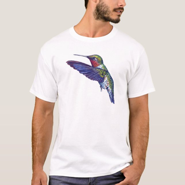 Throated Hummingbird för Ruby T Shirt (Framsida)