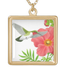 Throated Hummingbirdhalsband för Ruby