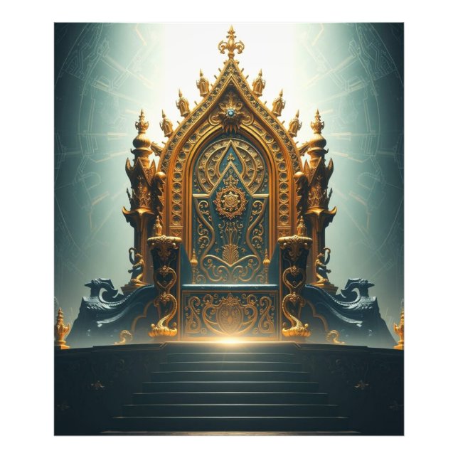 „Thron der Götter – Sitz der himmlischen Macht“ Fototryck (Framsidan)