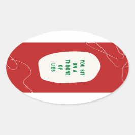 Throne Liggra Sticker Lakan Ovalt Klistermärke