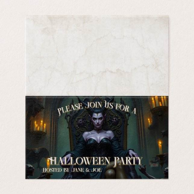 Throned Demon Queen i Candlelight - Inbjudan (Utsida ovikt)