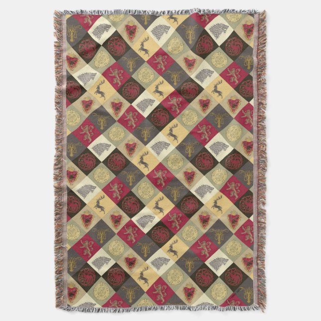 Thrones Sigil Mönster Filt (Framsidan Vertikal)