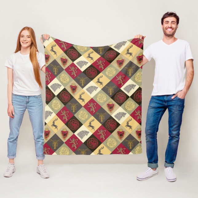 Thrones Sigil Mönster Fleecefilt (På plats)