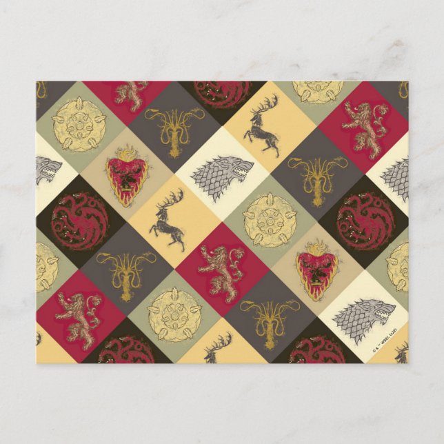 Thrones Sigil Mönster Vykort (Framsida)