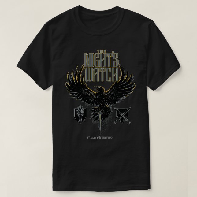 Thrones-spelet Nattens vaktpass T Shirt (Design framsida)