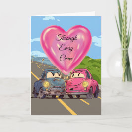 "Through Every Curve" valentine card Helgkort