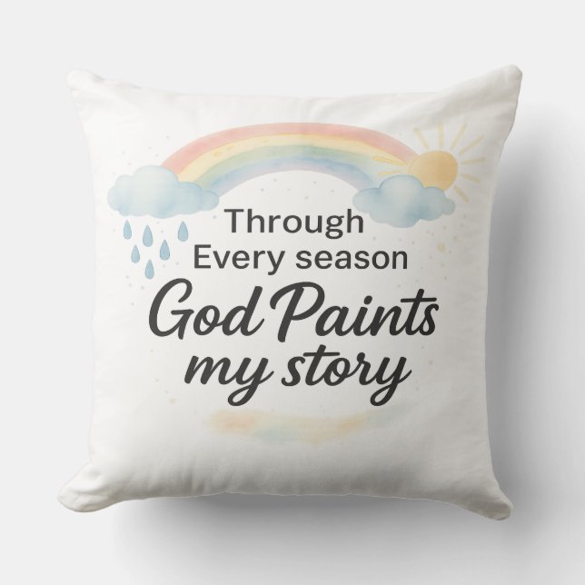 Through Every Season – God Paints My Story  Kudde (Framsida)