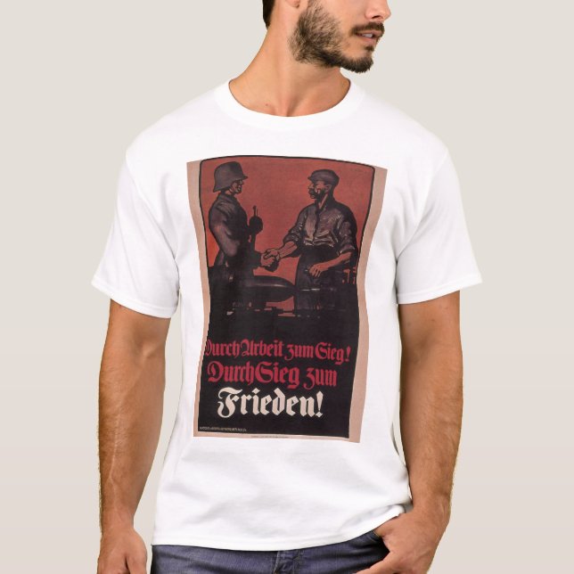 Throuh victorywork till pea_Progapandaaffischen T-shirt (Framsida)