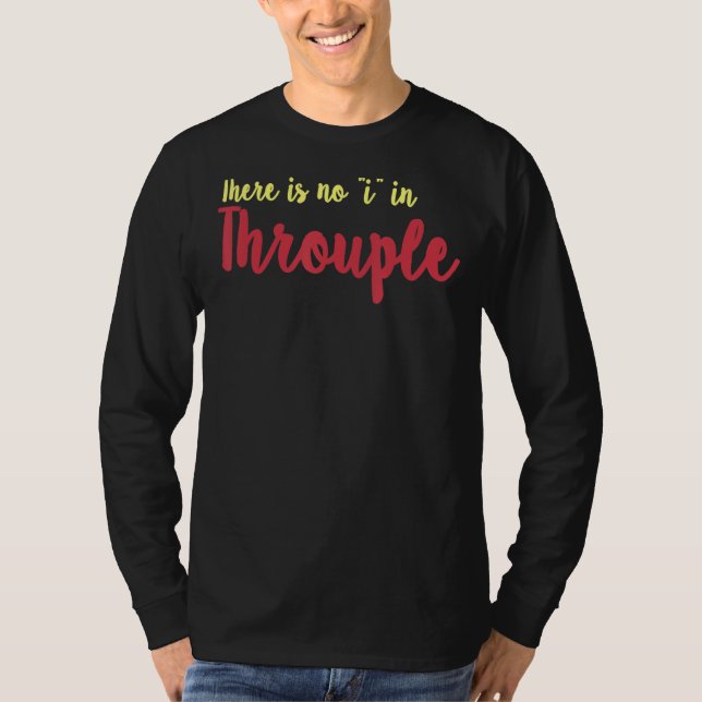Throuple Polyamous Romantic Relation Tre T Shirt (Framsida)