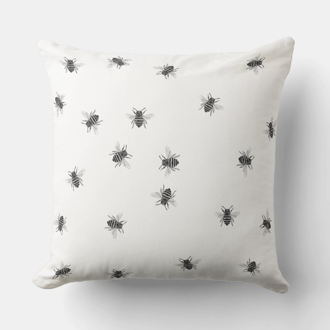 Throw and Lumber Cushions - Honeybee Kudde (Framsida)