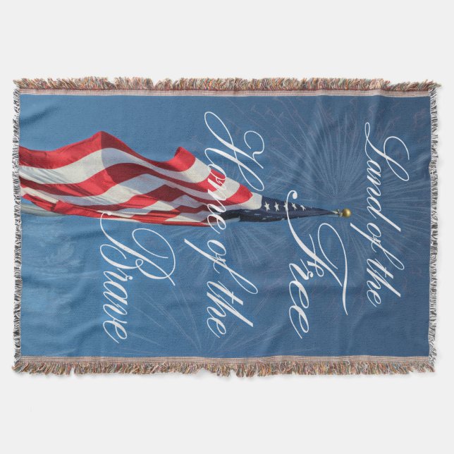 Throw Blanket/American Flagga Mysfilt (Framsidan)