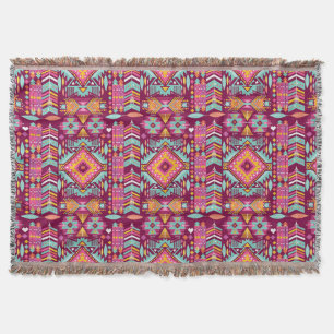 Throw Blanket/Aztec Tribal Mönster Mysfilt