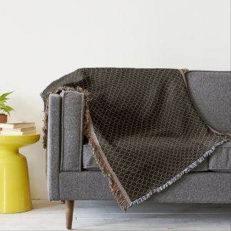 Throw Blanket-Black och guld Filt