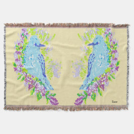 Throw Blanket/ Blue Birds Mysfilt