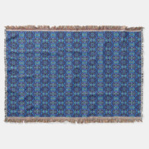 Throw Blanket Blue & Lila Orchids