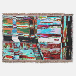 Throw Blanket Collapse Reflection Abstract Design Filt