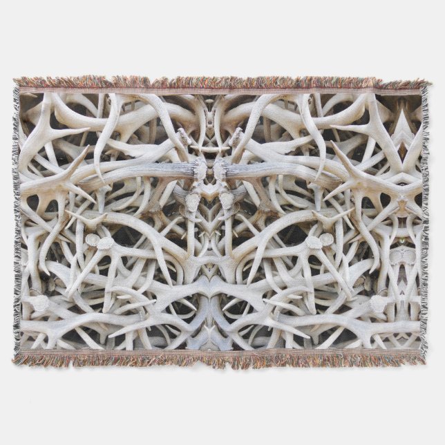 Throw Blanket Elk Antlers Filt (Framsidan)