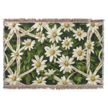 Throw Blanket Eternal Blossom Wicker Weave Throw