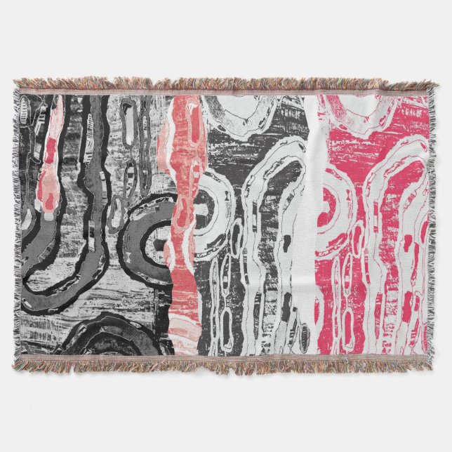 Throw Blanket – Friction Lands Abstract Design Filt (Framsidan)